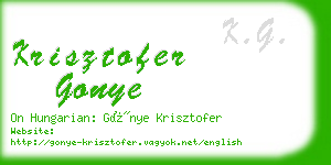 krisztofer gonye business card